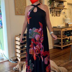 Anthropologie Maeve Cayman Silk Maxi Dress (Small)